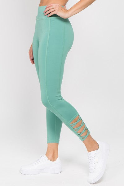 Seas Of Green - Women's Yoga Leggings - Cameron Creations Ltd.