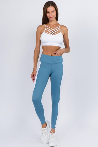 Compression Fit Yoga-Zumba-Run Pant - Slate Blue