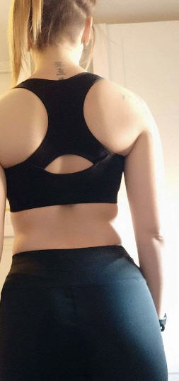 Black GUICO Yoga Pilates Cut Out Fitted Sports Bra